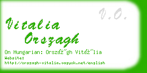 vitalia orszagh business card